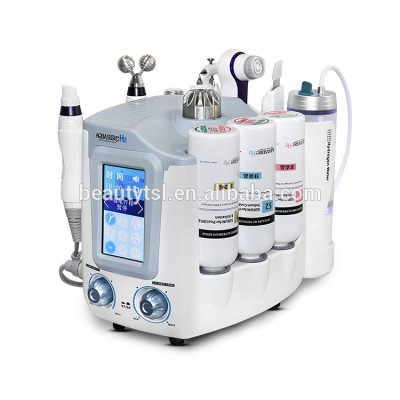 6 in 1 Multifunctional korea bio micro current stimulation rf water galvanic aquapeel hydrogen oxygen dermabrasion machine